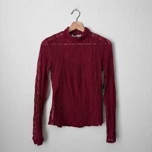 NWT Liberty Love Burgundy Lace Top